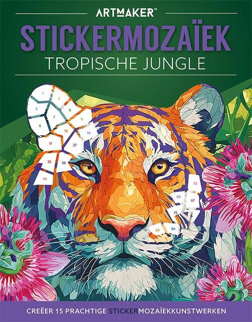 Stickermozaïek - tropische jungle