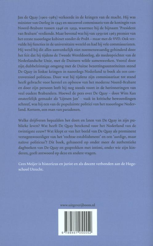 Jan de Quay (19011985), Cees Meijer Boek 9789461055552 Bruna