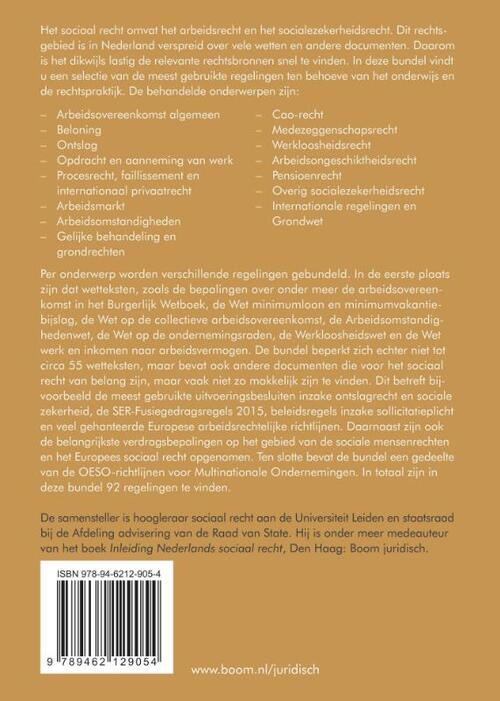 Wetgeving sociaal recht 2024/2025