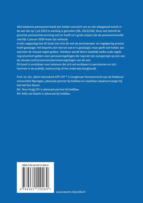 Wet toekomst pensioenen