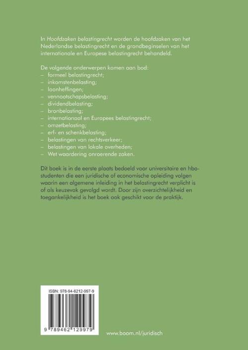 Hoofdzaken belastingrecht