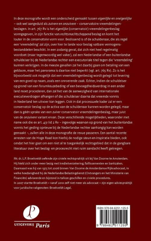 Over eigenlijke en oneigenlijke conservatoire vreemdelingenbeslagen