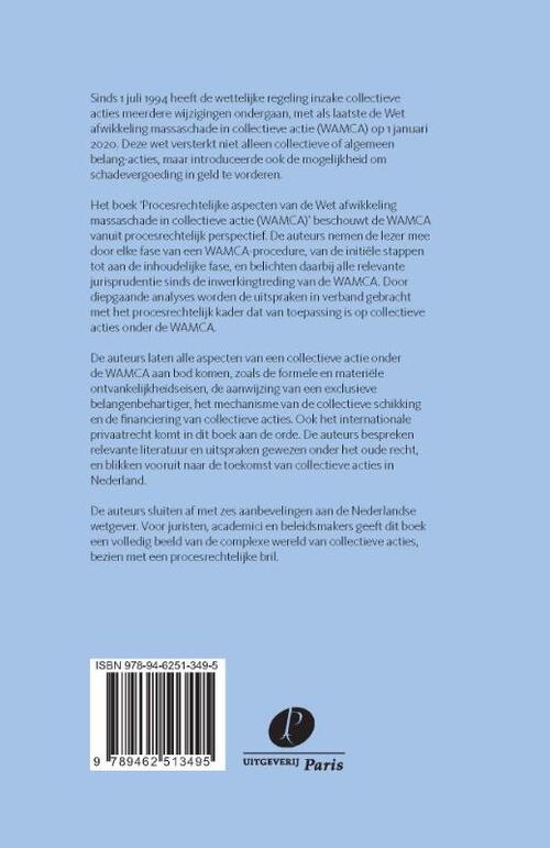 Procesrechtelijke aspecten van de Wet afwikkeling massaschade in collectieve actie (WAMCA)