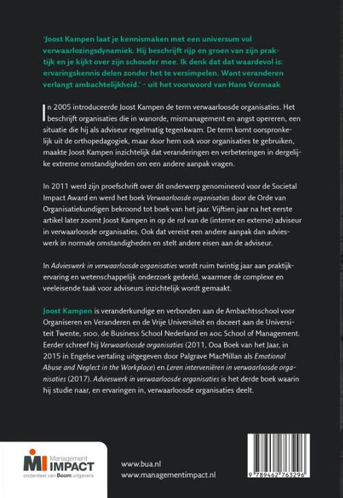 Advieswerk in verwaarloosde organisaties