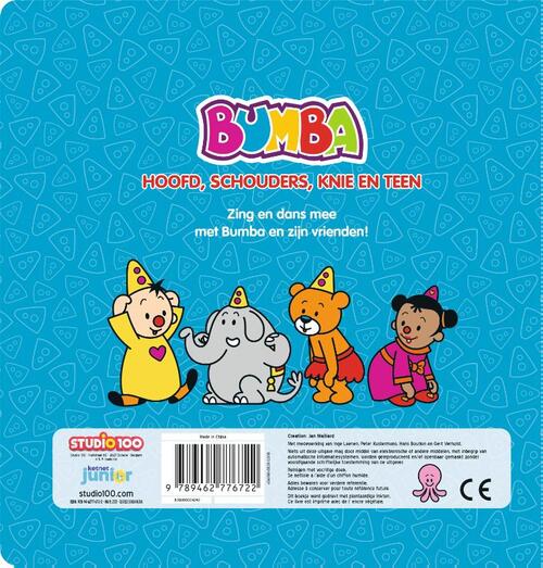 Bumba: Kartonboek - Hoofd, schouders, knie en teen