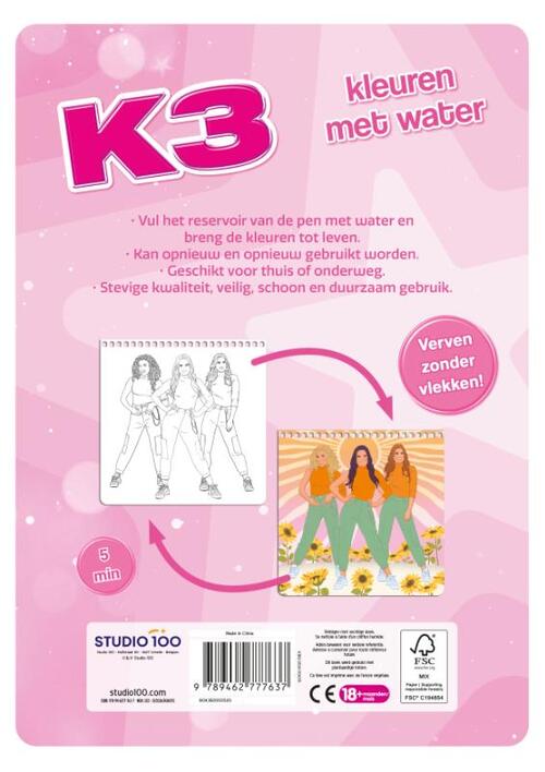 K3 : Kleuren met water - glitterjurkjes