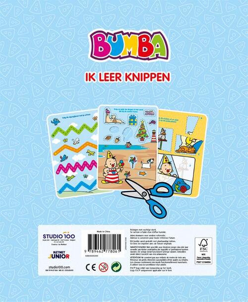 Bumba : activiteitenboek met schaar - ik leer knippen