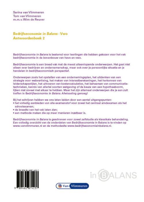 Bedrijfseconomie in Balans