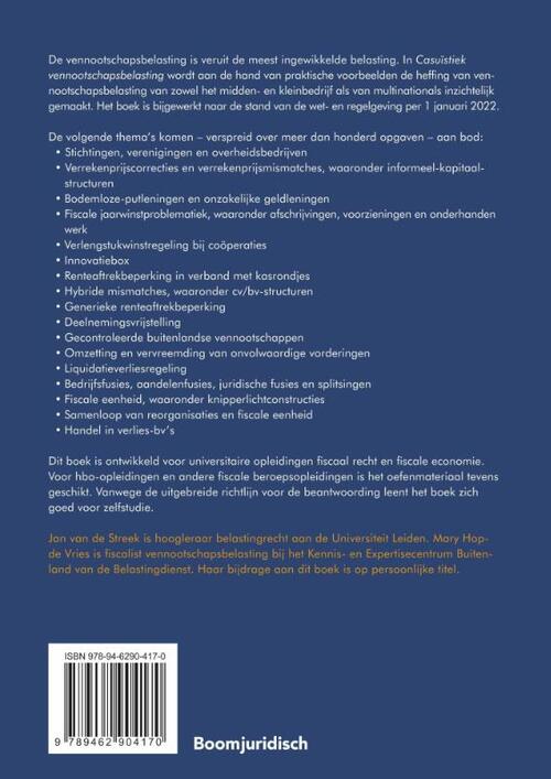 Casuïstiek vennootschapsbelasting