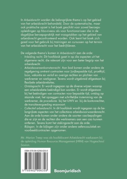 Arbeidsrecht, Marion Treep | Boek | 9789462906358 | Bruna