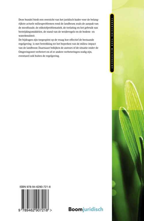 Milieuproblemen in de landbouw: falend omgevingsrecht en mogelijke oplossingen (1e druk)