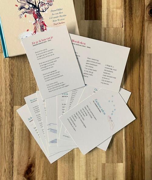 Poëziekaartenset 'Wees welkom boven op mijn beste hoed'