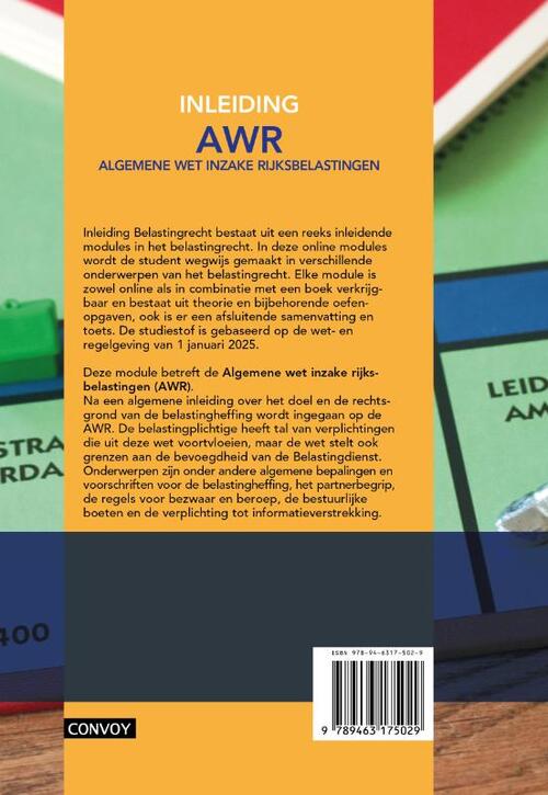 Inleiding Algemene Wet inzake Rijksbelastingen (AWR)