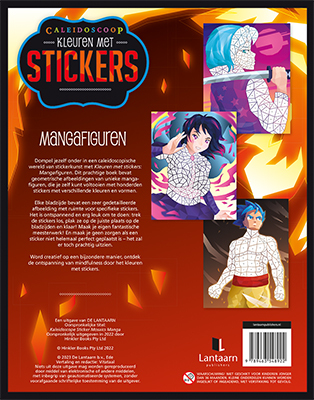 Kleuren met stickers - Mangafiguren