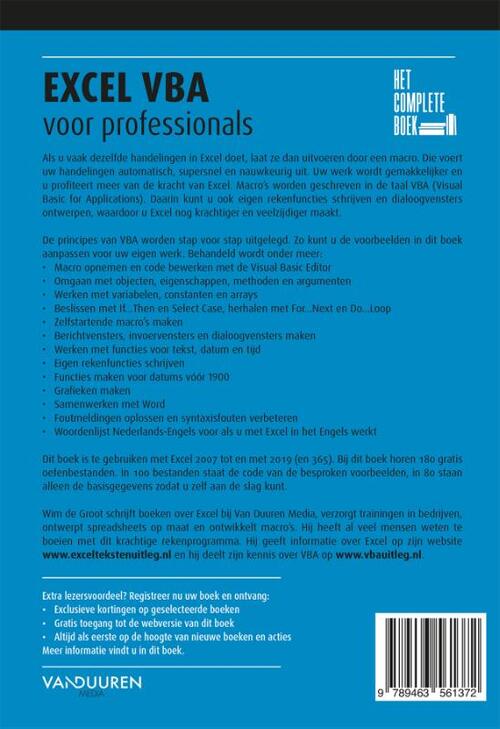Het Complete Boek: Excel VBA voor professionals, 3e editie