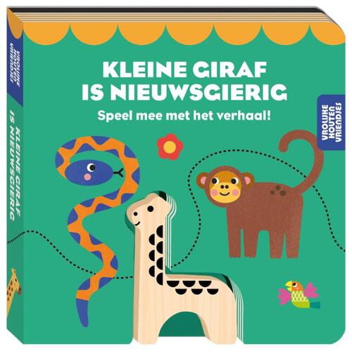 Kleine giraf is nieuwsgierig