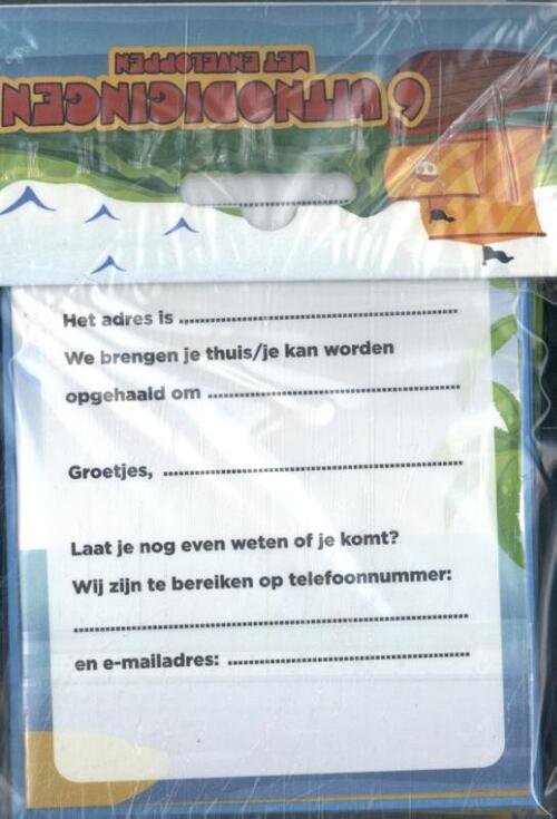 Piraten - Uitnodiging PK 943 - set van 6