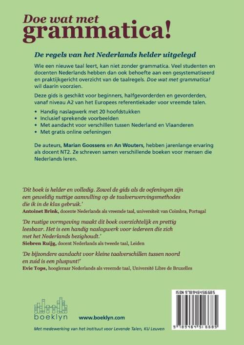 Doe wat met grammatica!