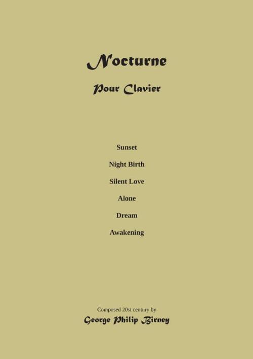 Piano Nocturne: Composition Musical Score