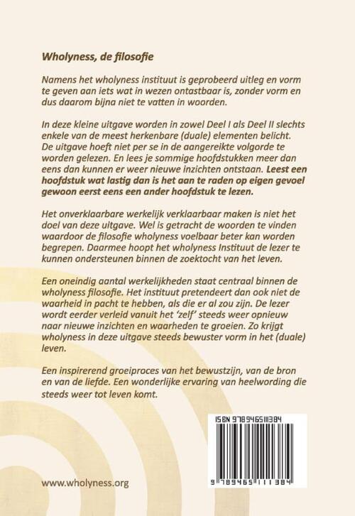 Wholyness, de filosofie