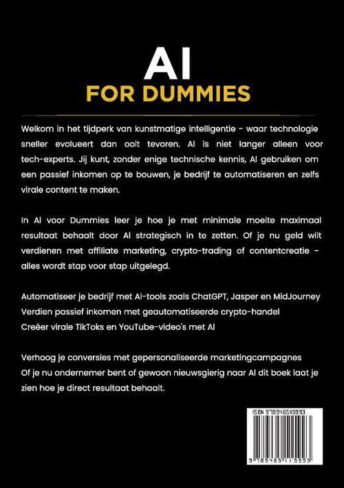 AI for Dummies: Maak Miljoenen met Kunstmatige Intelligentie