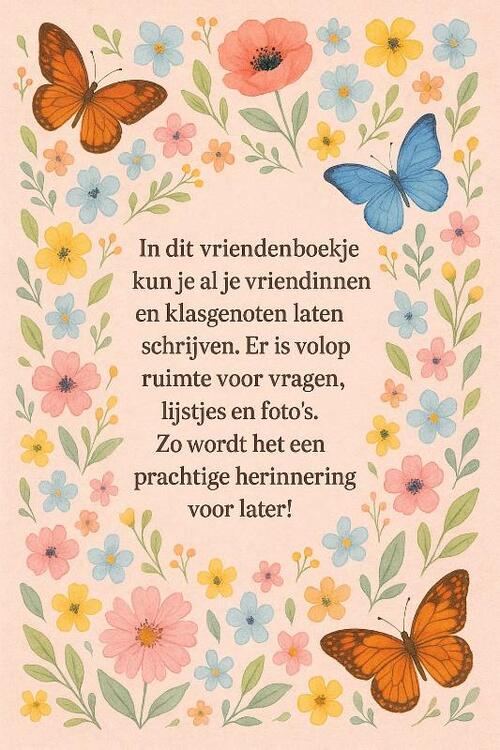 Bloemen en Vlinders Vriendenboekje