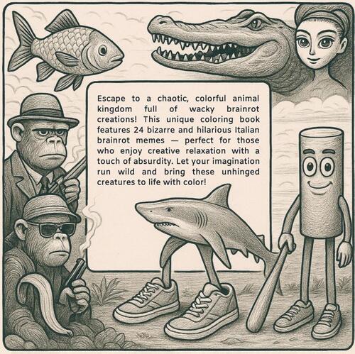 Brainrot Coloring Book