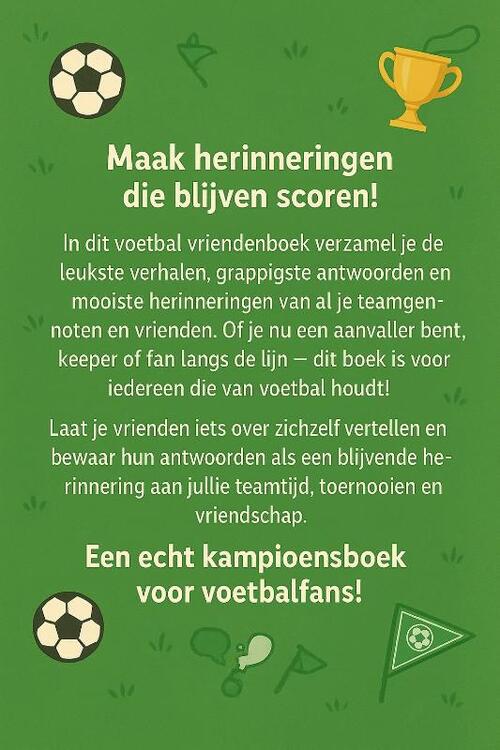 Voetbal vriendenboekje
