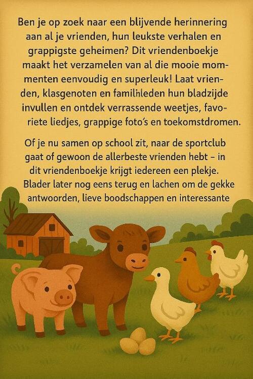 Boerderij Vriendenboekje