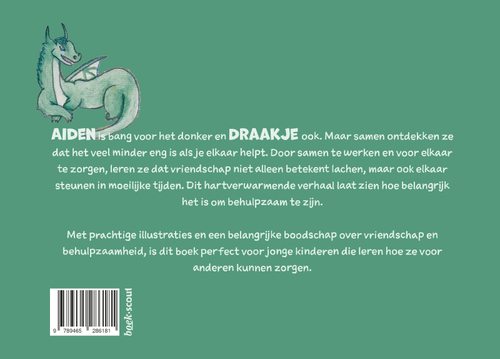 Het kleine, groene, donzige draakje