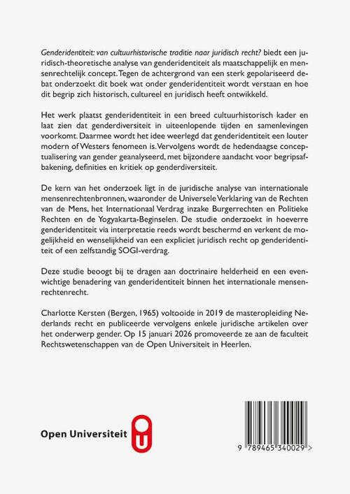 Genderidentiteit: Van cultuurhistorische traditie naar juridisch recht?