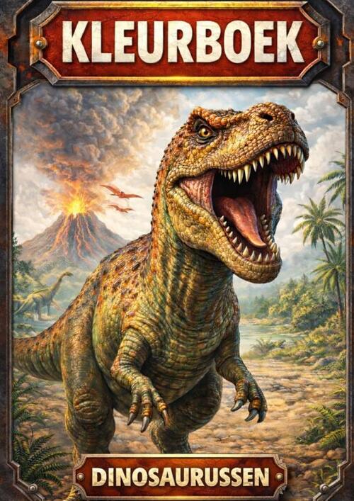Kleurboek, Dinosaurussen.