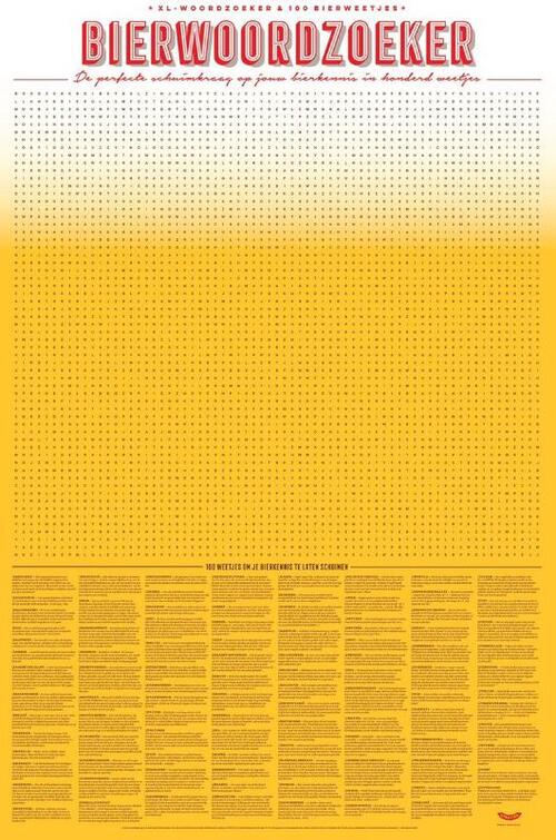 XL Spelposter Bierwoordzoeker