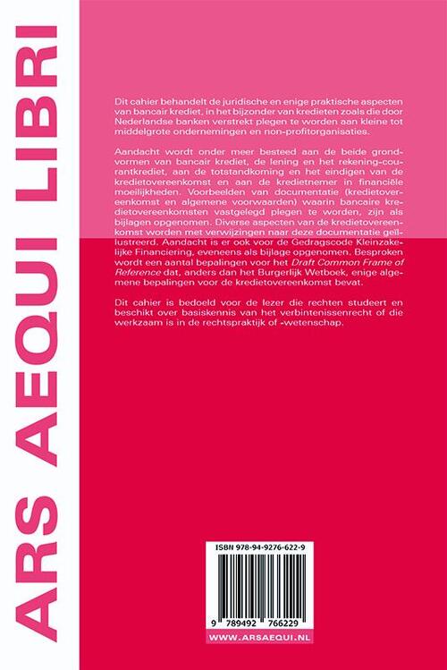 De bancaire kredietovereenkomst