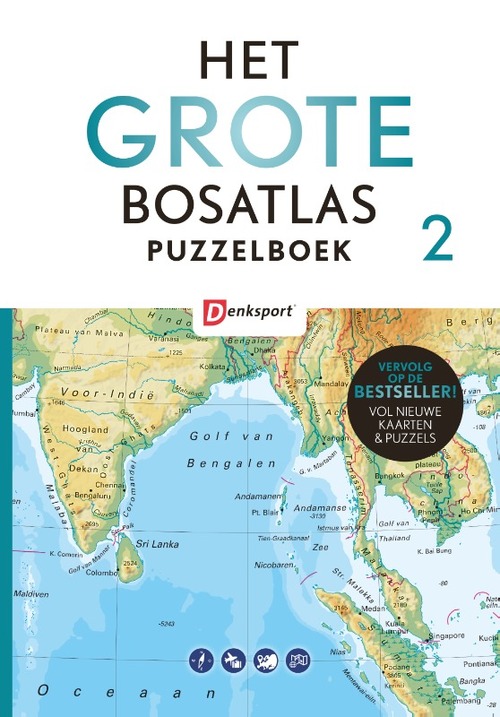 Het Bosatlas Puzzelboek 2, Tjeerd Tichelaar | Boek | 9789492911940 Bruna