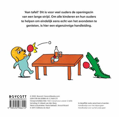 Handboekje voor het eten aan tafel