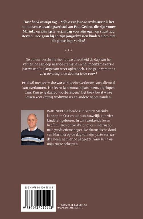 Haar hand op mijn rug