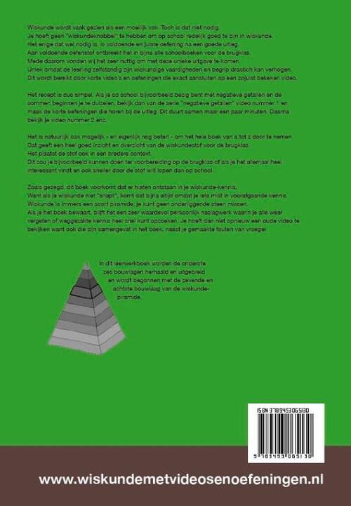 Wiskunde met video's en oefeningen voor de brugklas, leerwerkboek met uitgewerkte antwoorden