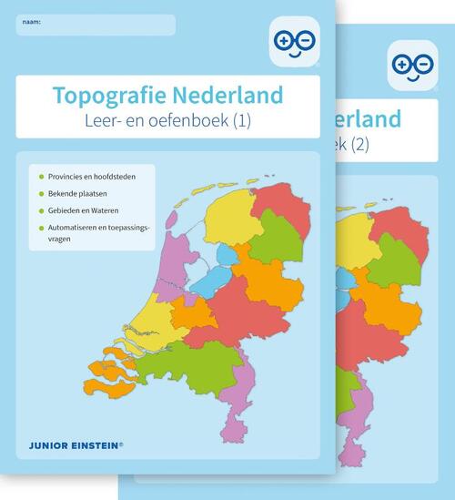 Topografie Nederland Leer- en oefenboeken Set (1 en 2)
