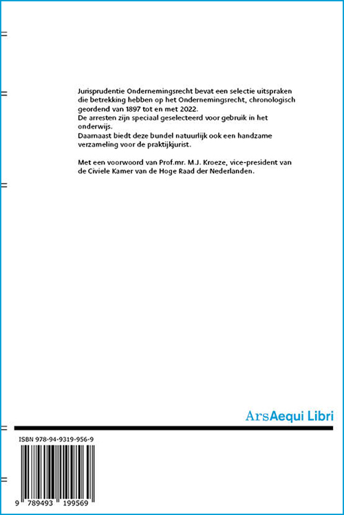 Jurisprudentie Ondernemingsrecht