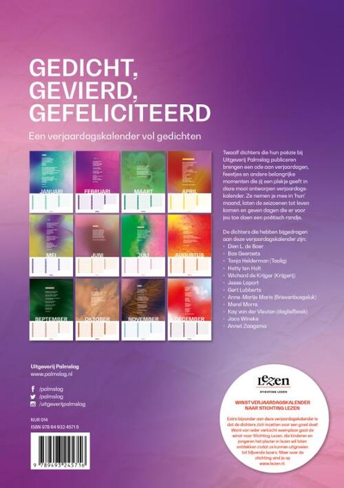 Gedicht, gevierd, gefeliciteerd