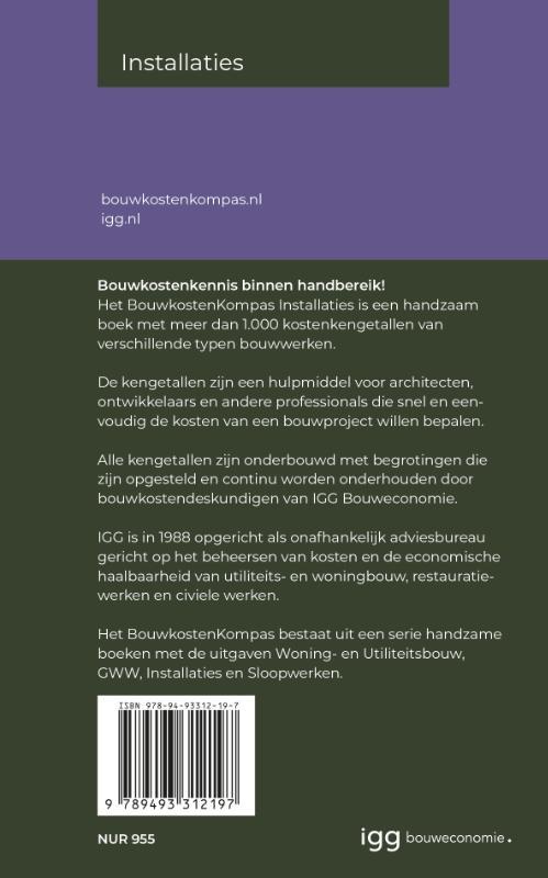 Bouwkostenkompas Installaties