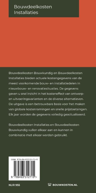 Bouwdeelkosten Installaties