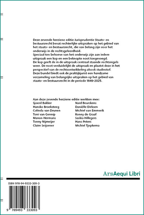 Jurisprudentie Staats- en bestuursrecht 1849-2025