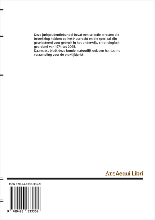 Jurisprudentie Huurrecht 1974-2025