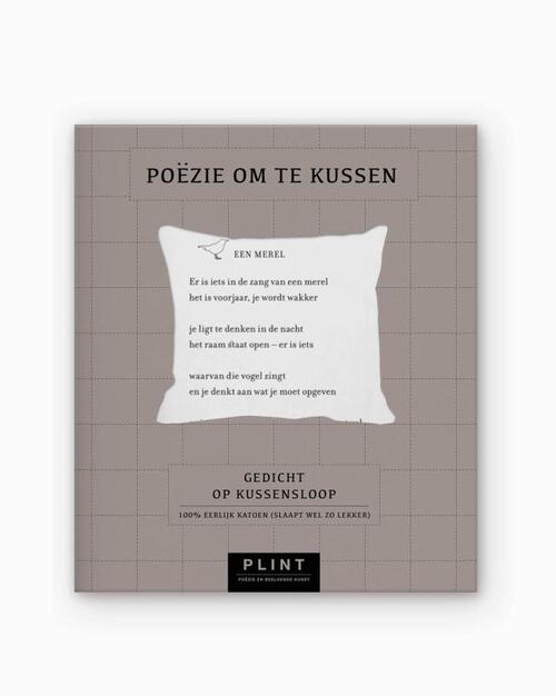 Plint kussensloop 'Een merel' Rutger Kopland