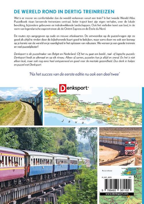Het Wereld Atlas Puzzelboek- Treinreizen (BE)