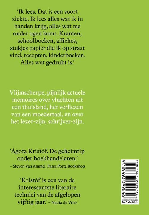 De analfabete, Ágota Kristóf | Boek | 9789493399846 | Bruna