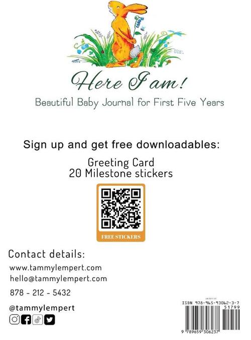 Here I Am - Bunny's Baby Memory Book