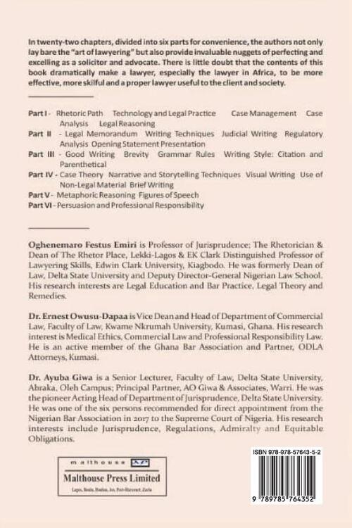 Essentials of Lawyering Skills in Africa